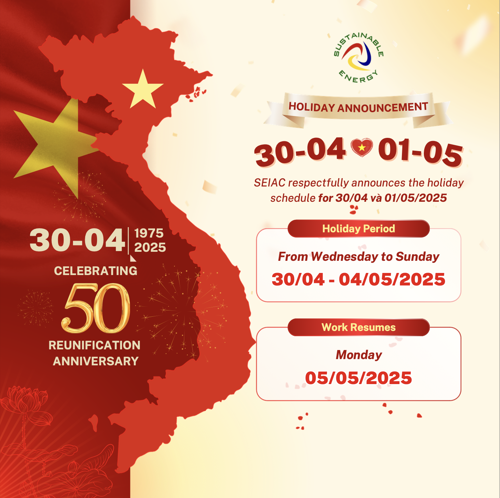 Announcement Of 30/4 and 01/5 Holiday Schedule 2025